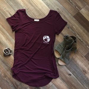3/ $10 Maroon top